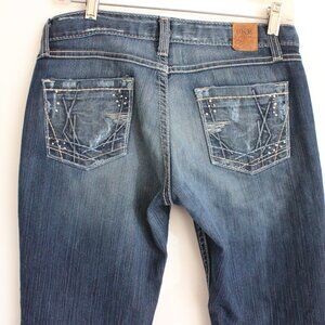 BKE Mya Dark Blue Straight Leg Jeans Western 28 x 33